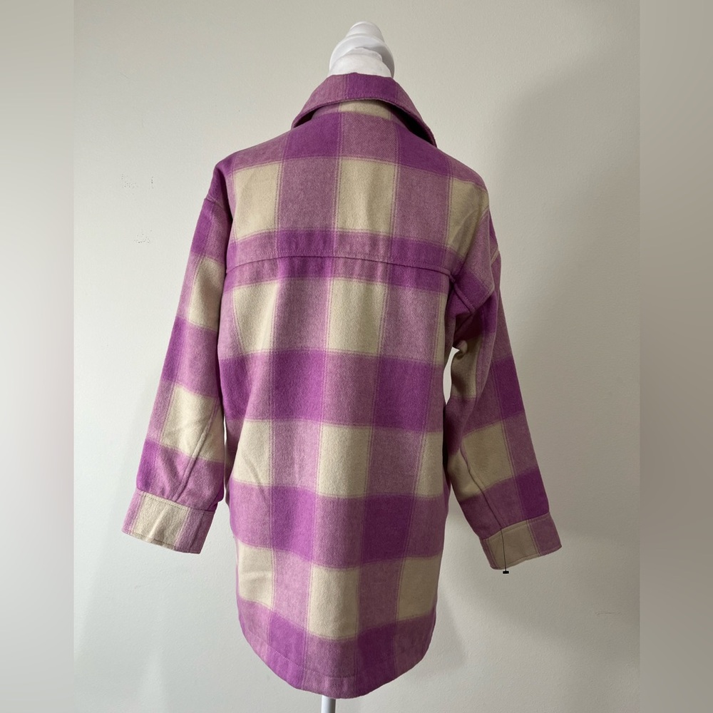 🚨HOST PICK🚨NWT Banana Republic Factory Purple Plaid Shacket - Picture 7 of 8